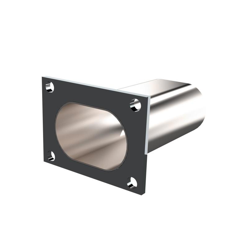 QTP 3in Weld-On QTEC Low Profile Conncetion Oval Tube Kit Exhaust Cutouts QTP