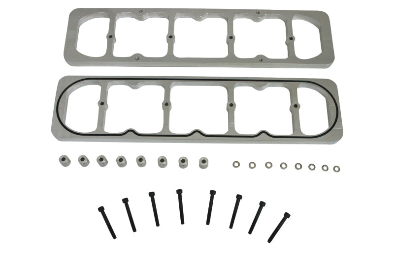 Moroso Chevrolet Small Block Valve Cover Adapter - GM LS Cylinder Heads - Billet Aluminum Fittings Moroso
