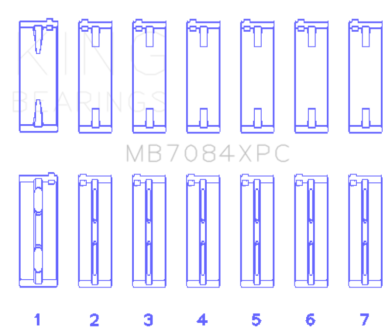 King Engine Bearings Toyota 2JZGE/2JZGTE 24V 3.0L pMaxKote Performance Main Bearing Set - Size STD Bearings King Engine Bearings