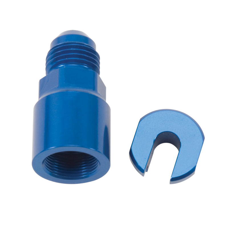 Russell Performance -6 AN male to 1/4in SAE Quick-Disconnect Female (Blue Single) Fittings Russell