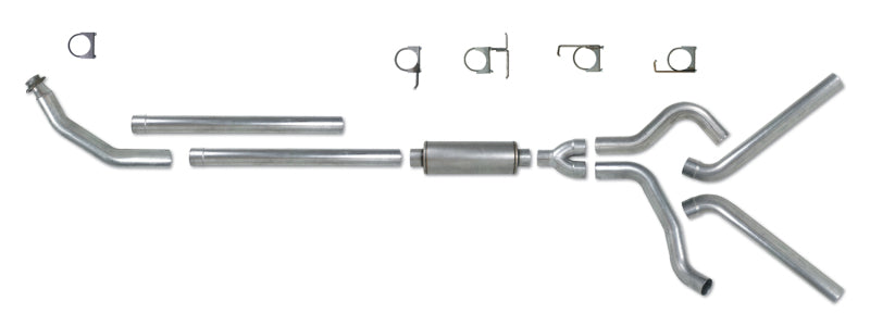 Diamond Eye KIT 4in TB DUAL SS: 94-02 DODGE CUMMINS 5.9L Turbo Back Diamond Eye Performance