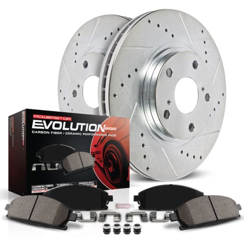 Power Stop 11-12 Ram 3500 Rear Z23 Evolution Brake Kit Brake Rotors - Slot & Drilled PowerStop