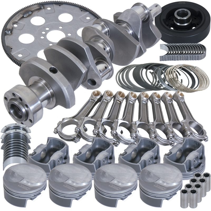 Eagle Chevy 454 1Pc 4.250in Crank 6.385in I-Beam Rods 4.320in Pistons 168 Tooth FP Balanced Assembly Rotating Assemblies Eagle