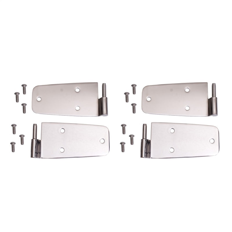 Rugged Ridge 76-93 Jeep CJ / Jeep Wrangler Stainless Door Hinge Kit Hardware Kits - Other Rugged Ridge