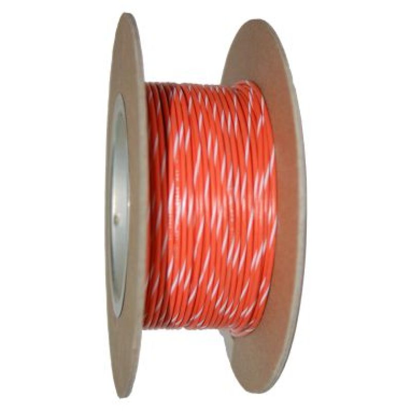 NAMZ OEM Color Primary Wire 100ft. Spool 18g - Orange/White Stripe Wire Loom NAMZ