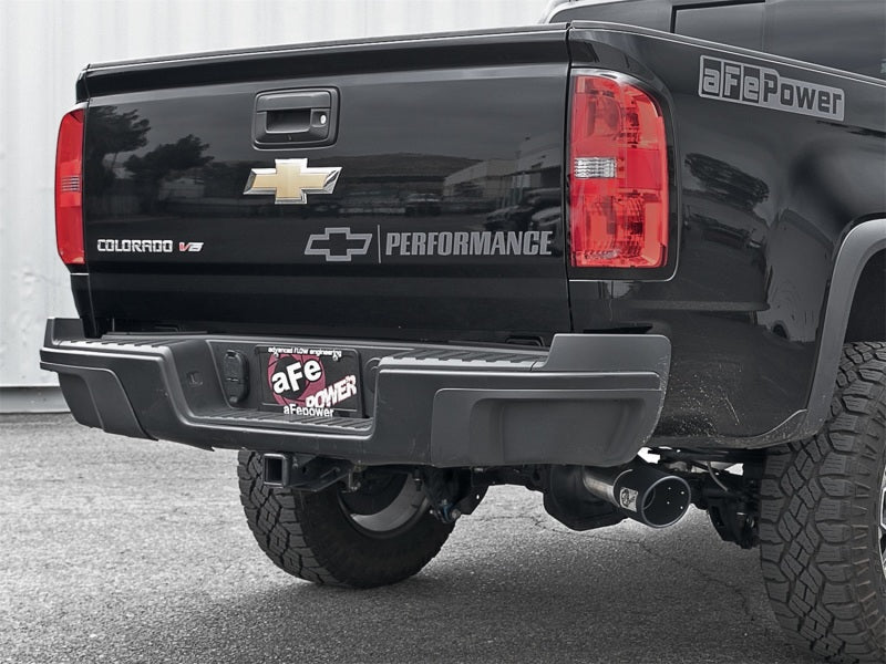 aFe Mach Force-XP Exhaust 3in CB SS 15-17 GM Colorado/Canyon 2.5L/3.6L Side Exit w/ Black Tip Catback aFe