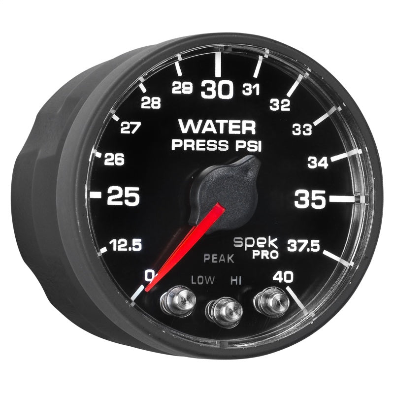Autometer Spek-Pro - Nascar 2-1/16in Water Press 0- 40 psi Bfb Gauges AutoMeter