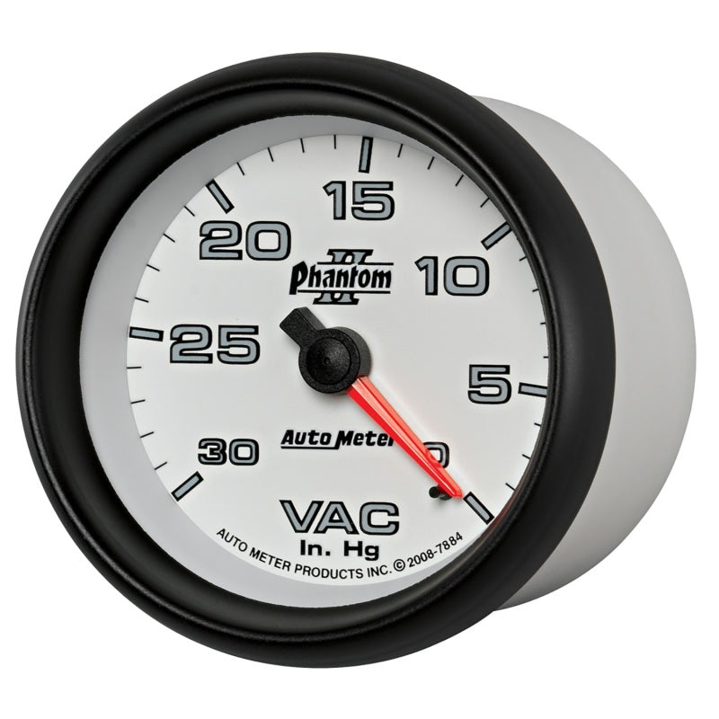 AutoMeter Gauge Vacuum 2-5/8in. 30Inhg Mechanical Phantom II Gauges AutoMeter