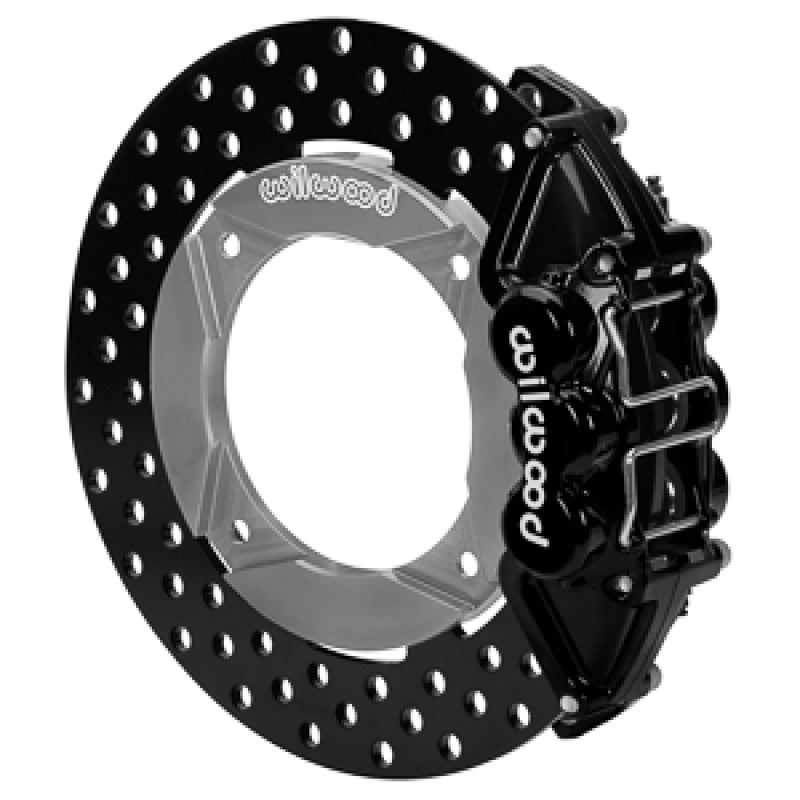 Wilwood 2019 Polaris Turbo UTV6 Rear Kit 11.25in Drilled - Black Brake Kits - Performance Drill Wilwood