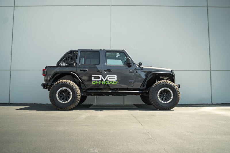 DV8 Offroad 18-23 Jeep Wrangler JL 4 Door Body/Pinch Weld Mounted Step Side Steps DV8 Offroad