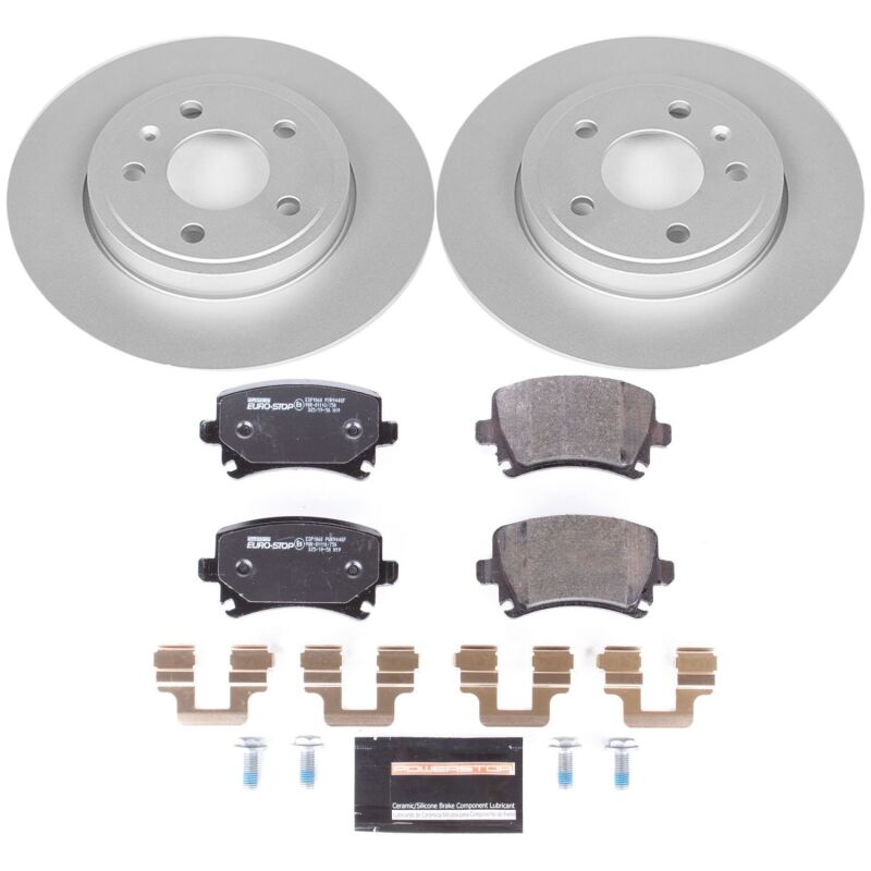 Power Stop 05-09 Audi A4 Rear Euro-Stop Brake Kit Brake Kits - OE PowerStop