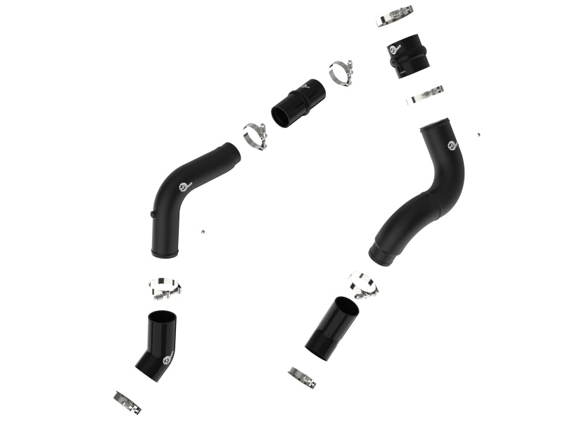 aFe BladeRunner Aluminum Hot and Cold Charge Pipe Kit Black RAM Diesel Trucks 19-23 L6-6.7L (td) Intercoolers aFe
