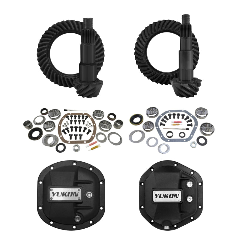 Yukon Gear 07-17 Jeep Wrangler (JK) Stage 2 Re-Gear Kit w/Diff Covers (for Dana 30/44) - 4.56 Differential Spider Gears Yukon Gear & Axle