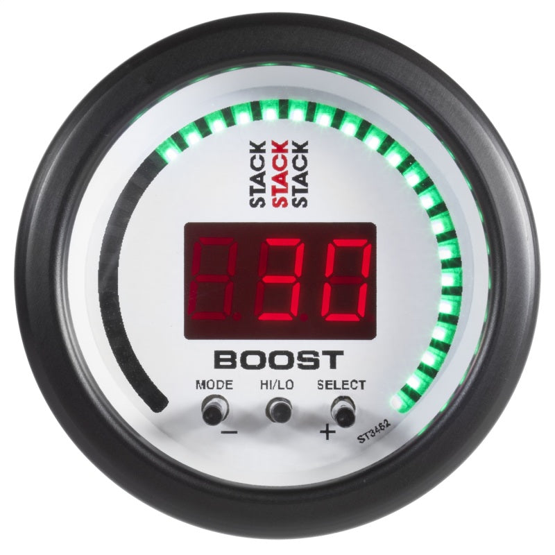 Autometer Stack 52mm -1 to +2 Bar (-30INHG to +30 PSI) Boost Controller - White Gauges AutoMeter