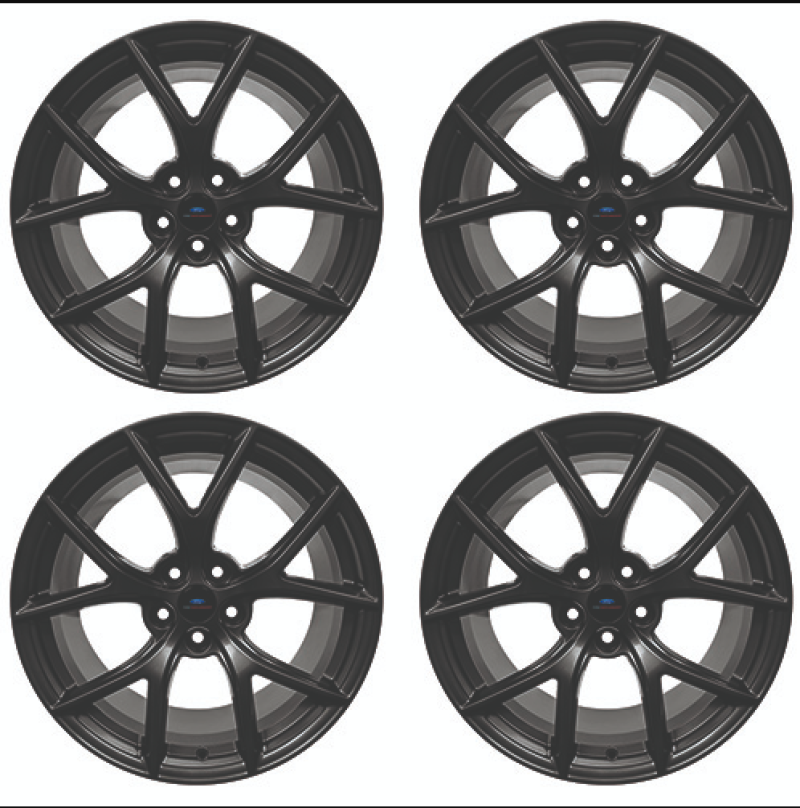 Ford Racing 15-20 Mustang19x10.5in & 19x11in Wheel Kit w/TPMS - Matte Black Wheels - Cast Ford Racing