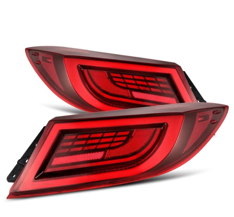 AlphaRex 22-24 Toyota GR86 LUXX LED Taillights Vivid Red Tail Lights AlphaRex