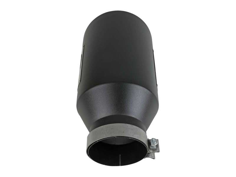 aFe Power Universal 5in Inlet 8in Outlet MACH Force-XP Clamp-On Exhaust Tip - Black Tips aFe
