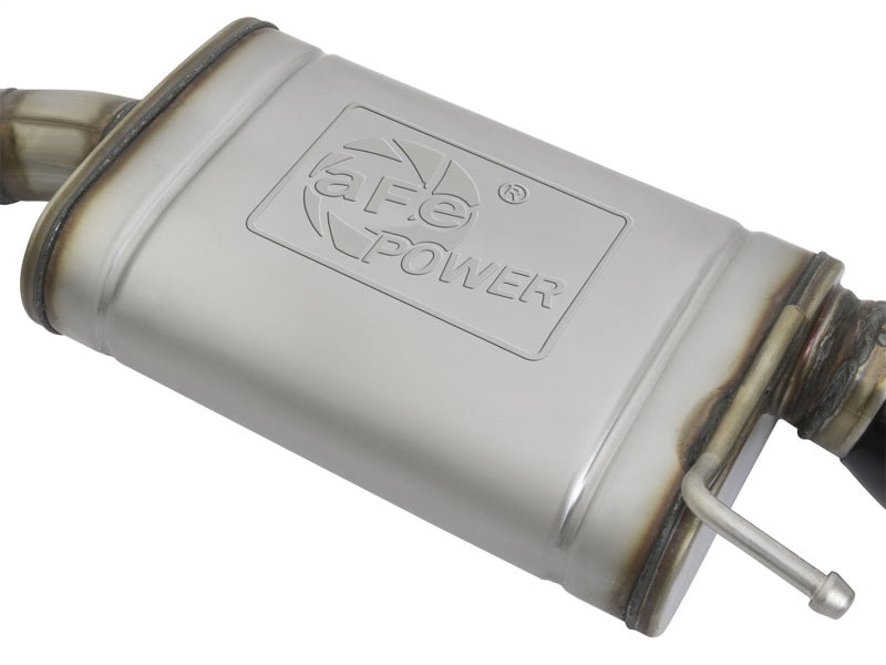 aFe MACHForce XP 2.5in 409 Stainless Axle Back Exhaust w/ Black Tips 15-17 Ford Mustang I4-2.3L (t) Axle Back aFe