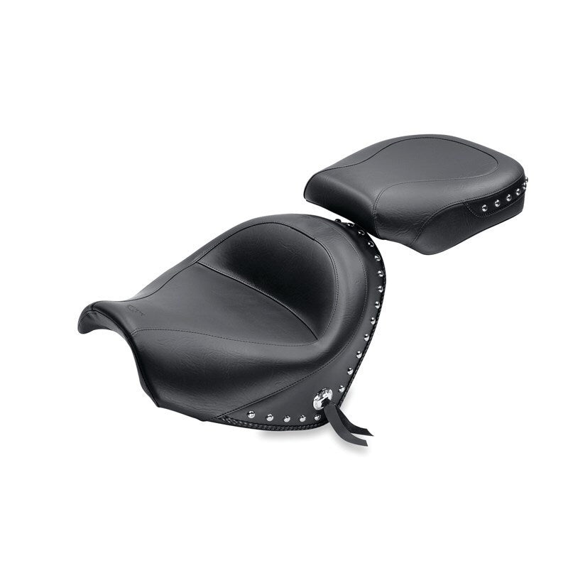 Mustang 09-21 Suzuki Boulevard C50 & C50T Standard Touring 2PC Seat - Black Two-Piece Motorcycle Seats Mustang Motorcycle