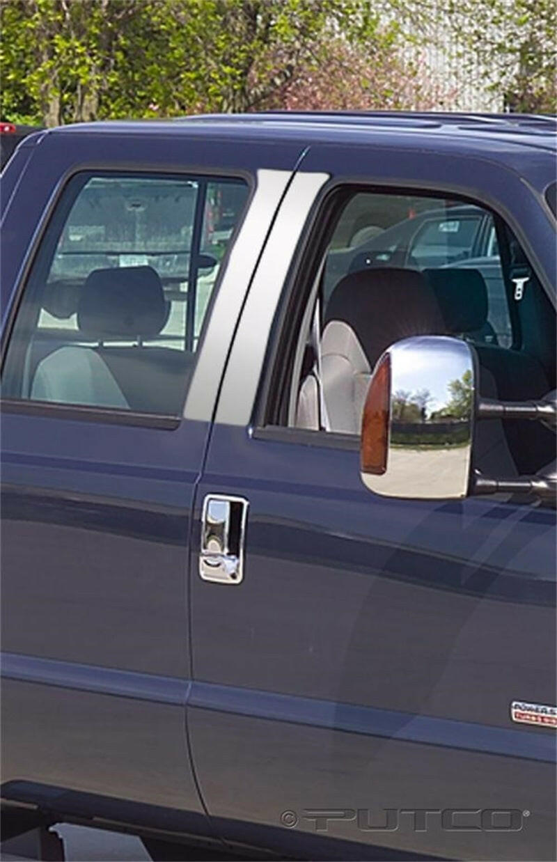 Putco 99-07 Ford SuperDuty (Crew Cab) - 4pcs Stainless Steel Pillar Posts Classic Exterior Trim Putco