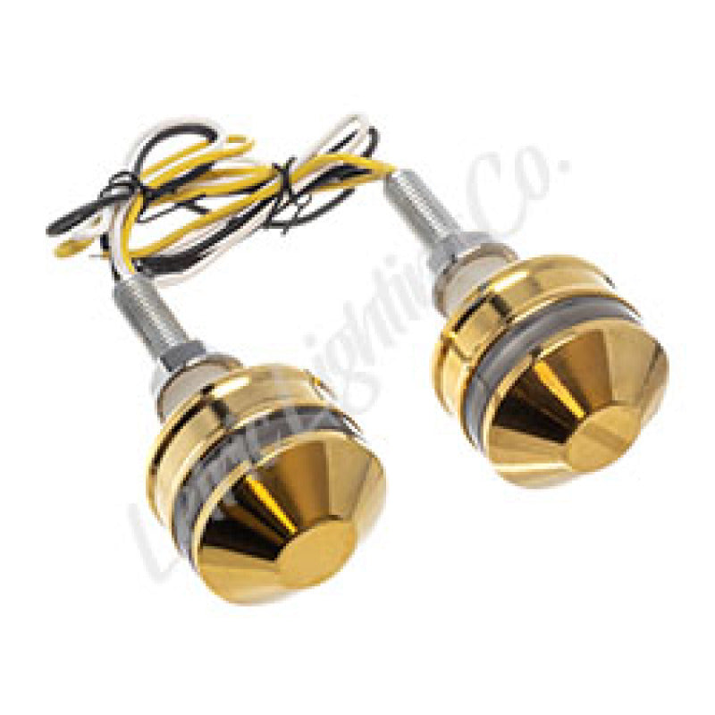 Letric Lighting Grip Ind Lghts Brss Cp Wht/Amb Sidemarkers & Indicators Letric Lighting