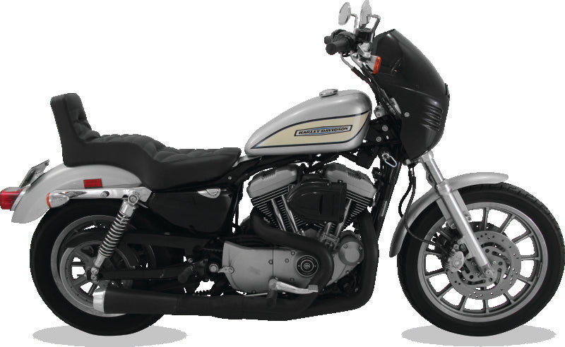 Mustang 04-21 Harley Sportster Throwback 1PC Seat - Black One-Piece Motorcycle Seats Mustang Motorcycle