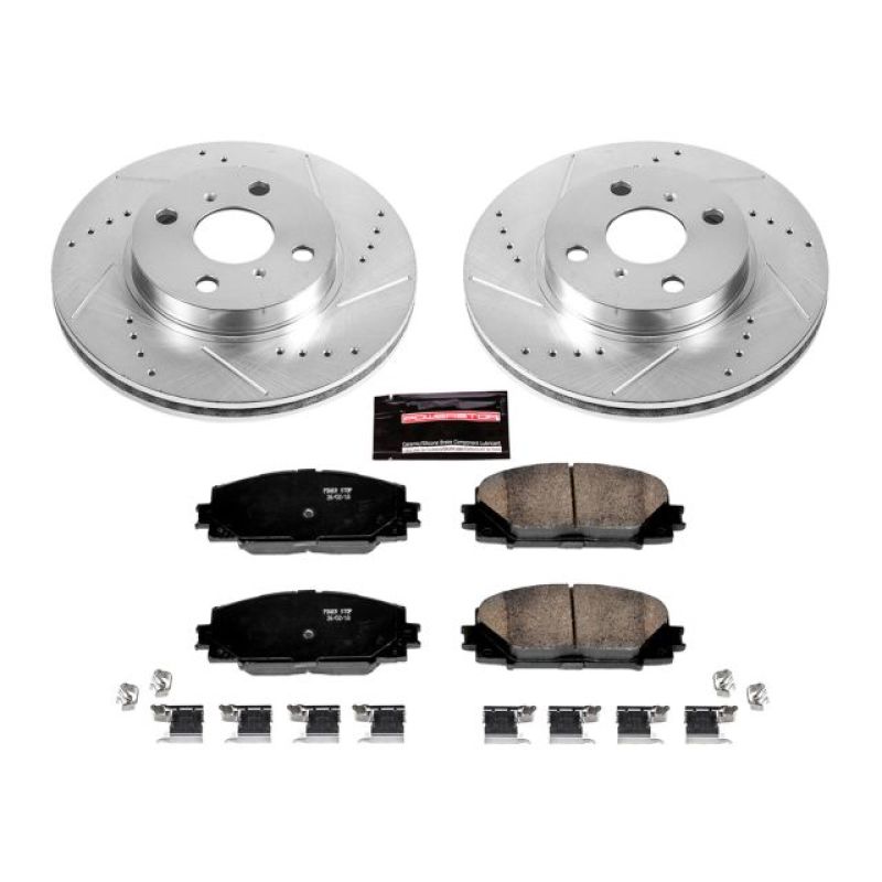 Power Stop 2013 Scion iQ Front Z23 Evolution Sport Brake Kit Brake Kits - Performance D&S PowerStop