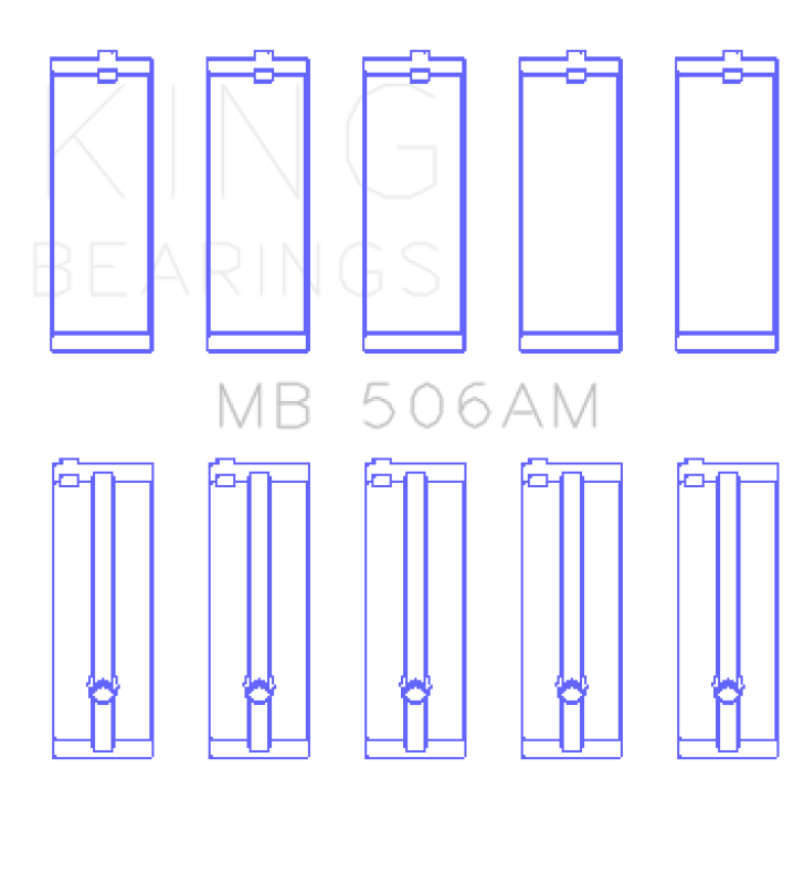 King Engine Bearings Toyota 22R (Size +0.25mm) Main Bearing Set Bearings King Engine Bearings