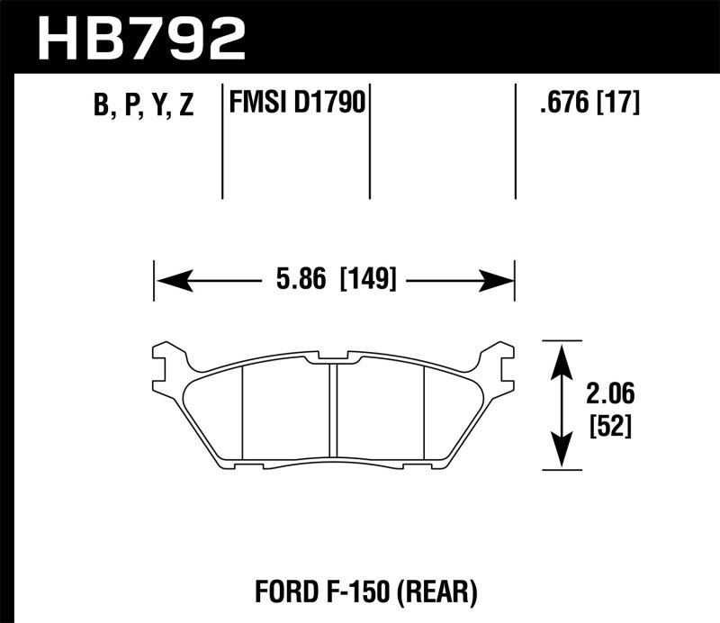 Hawk 15-20 Ford F-150 Rear DTC-60 Brake Pads Brake Pads - Racing Hawk Performance