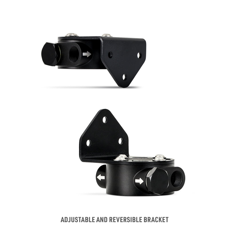Mishimoto 3/4 - 16 Thread Remote Oil Filter Mount - Black Fittings Mishimoto