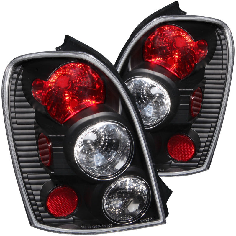 ANZO 2002-2003 Mazda Protege 5 Taillights Black Tail Lights ANZO