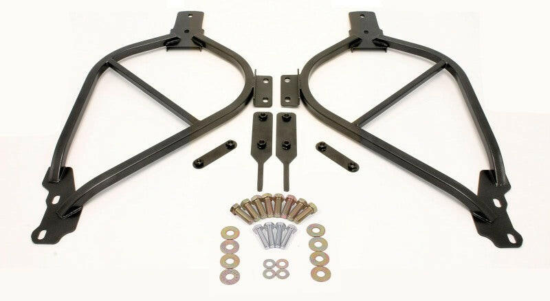 BMR 14-17 Chevy SS Bolt-On Subframe Connectors - Black Hammertone Chassis Bracing BMR Suspension