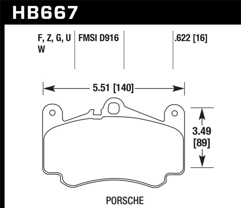 Hawk 11-12 Porsche 911 Targa 4S HPS 5.0 Front Brake Pads Brake Pads - Performance Hawk Performance