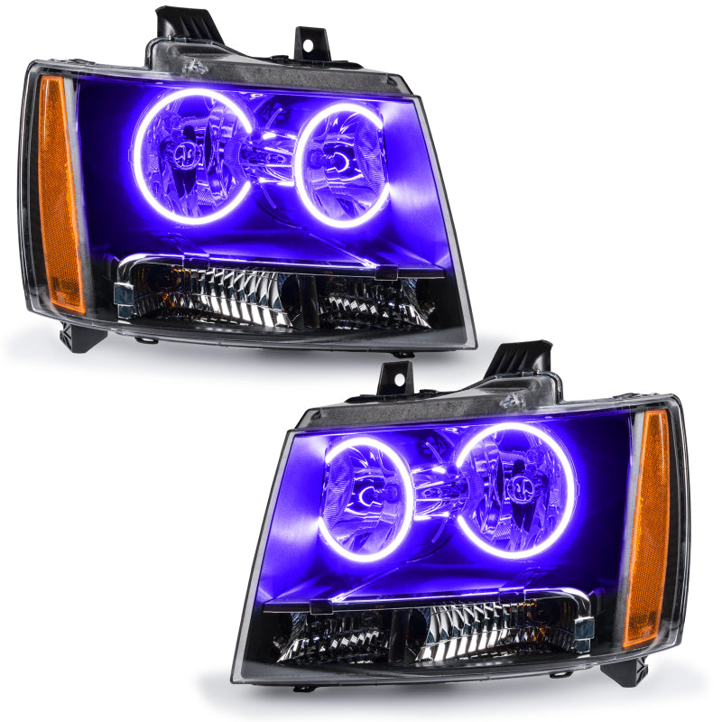 Oracle Lighting 07-14 Chevrolet Tahoe Pre-Assembled LED Halo Headlights -UV/Purple Headlights ORACLE Lighting