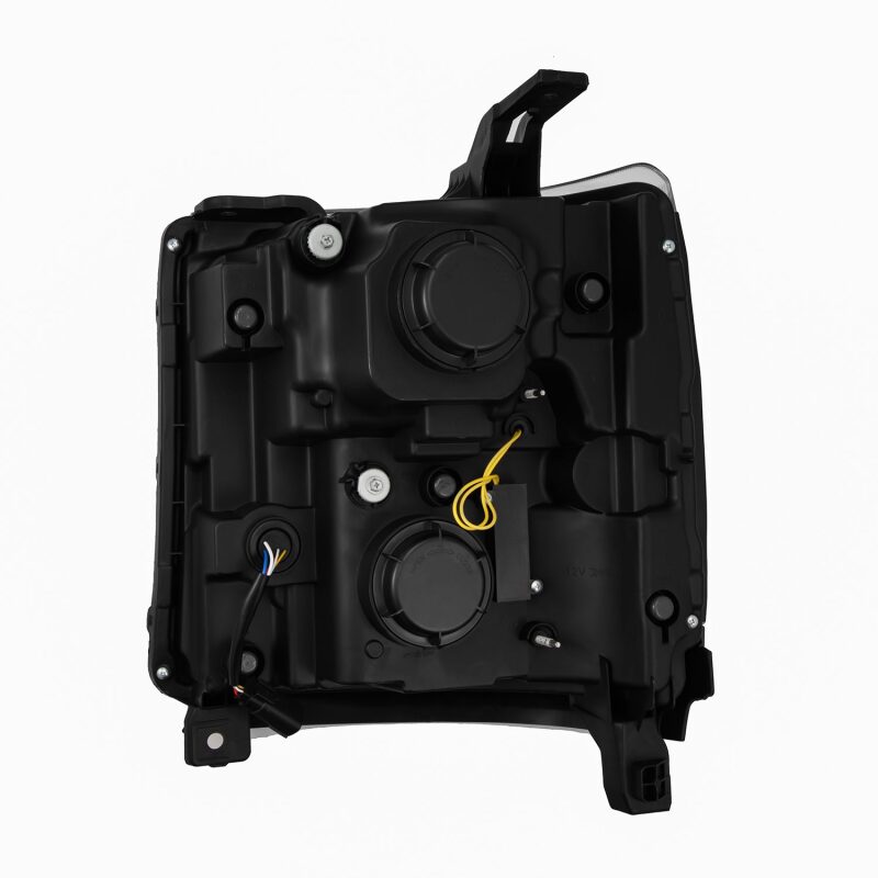 AlphaRex 16-18 Chevy 1500HD LUXX LED Proj Headlights Alpha-BK w/Seq Atv Lgt / SeqSig (Req PN 810023) Headlights AlphaRex