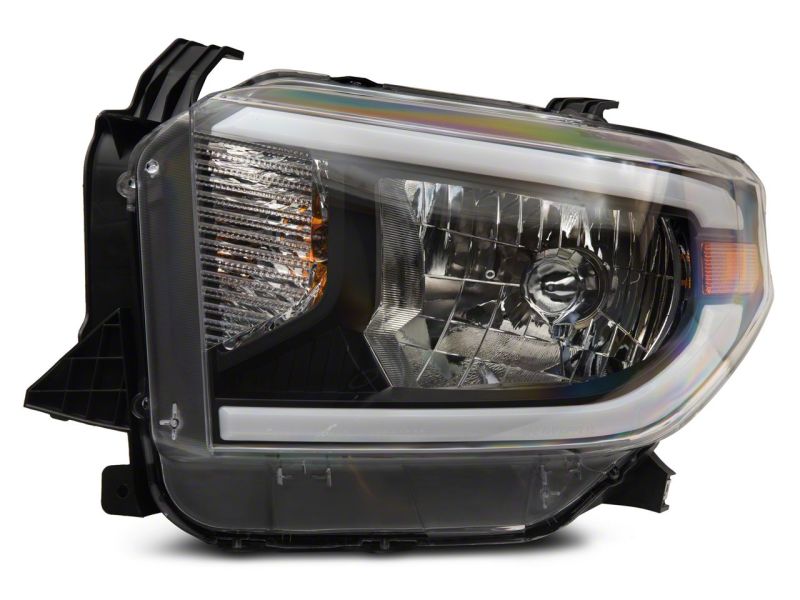 Raxiom 14-21 Toyota Tundra Axial Series Headlights w/ SEQL LED Bar- Blk Housing (Clear Lens) Headlights Raxiom
