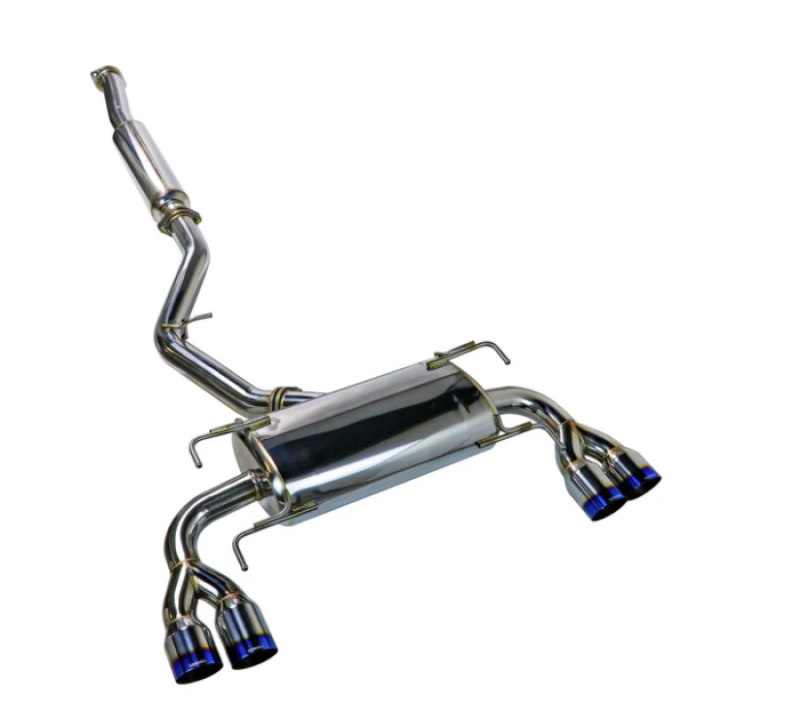 Remark 08-14 Subaru WRX STi GR Hatch Sports Touring Cat-Back Exhaust - Burnt Quad Tips (Resonated) Catback Remark