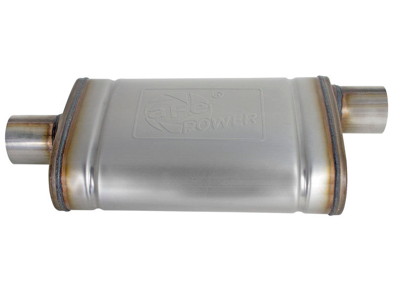 aFe MACH Force-Xp Muffler 2-1/2 IN ID Offset/Center x 9 IN W x 4 IN H x 14 IN L - Oval Body Muffler aFe