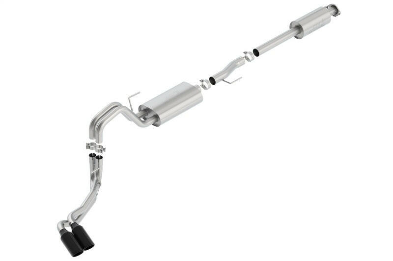 Borla 15-17 F-150 2.7L/ 3.5L EcoBoost/ 5.0L V8 4in. Tip Side Exit S-type Exhaust Black Chrome Catback Borla