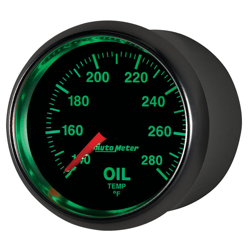 Autometer GS Series 2-1/16in Oil Temperature Gauge 140-280 Degrees Electric Full Sweep Gauges AutoMeter