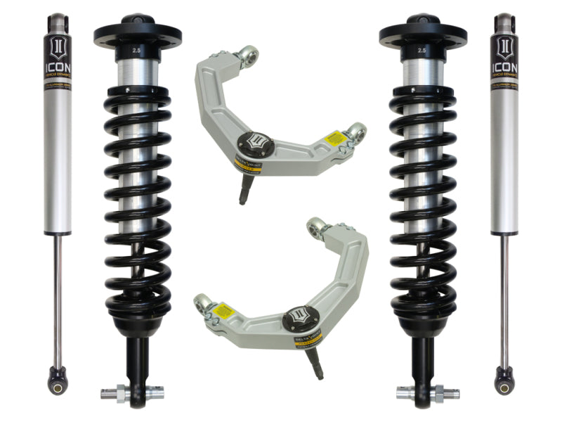 ICON 2015+ Ford F-150 2WD 0-3in Stage 2 Suspension System w/Billet Uca Coilovers ICON