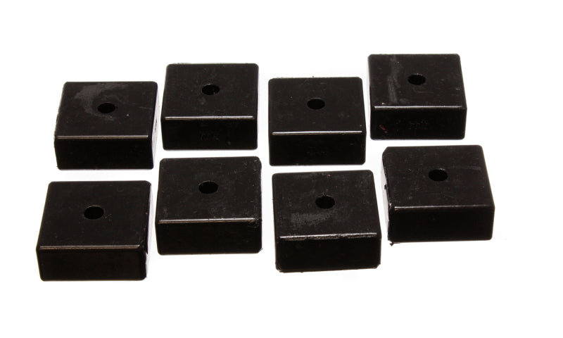 Energy Suspension Pad - Soft - 2-1/16in SQ x 3/8in ID x 15/16in H - Black Bushing Kits Energy Suspension