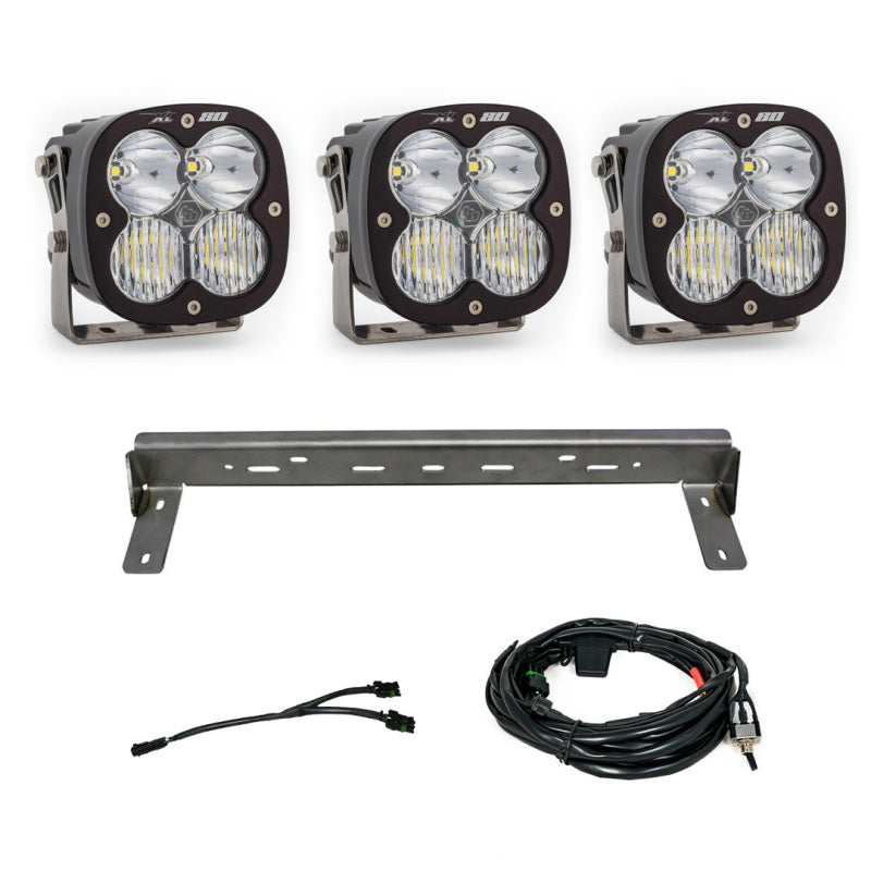 Baja Designs 15-19 Chevy Silverado 2500/3500HD XL80 LED Bumper Kit (Drvg/Racer Spot/Wide Cornering) Light Bars & Cubes Baja Designs