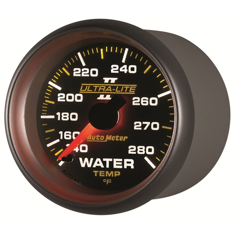 Autometer Ultra-Lite II 52mm 140-280 Deg F Mechanical Water Temp Gauge Gauges AutoMeter