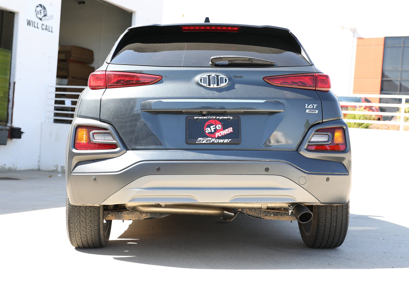 aFe Takeda 2.5in 304 SS Axle-Back Exhaust w/o Muffler w/BlackTips 18-22 Hyundai Kona L4-1.6L (t) AWD Axle Back aFe