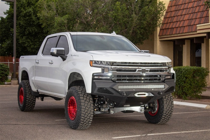 Addictive Desert Designs 2019 Chevrolet Silverado 1500 SF Front Bumper w/ Winch Mount&Sensor Cutout Bumpers - Steel Addictive Desert Designs