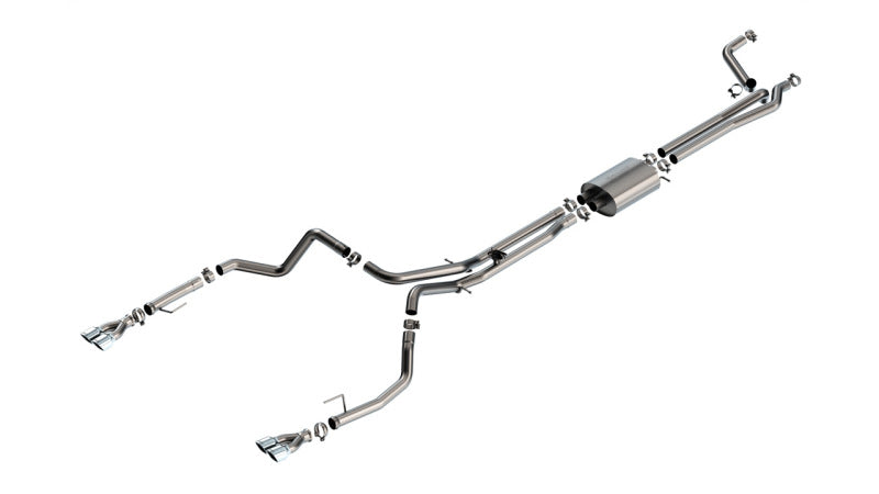Borla 24-25 Chevy Silverado 1500 (6.2L V8) S-Type Cat Back - 3.5in Chrome Tips Catback Borla