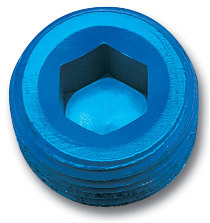 Russell Performance 1/8in Allen Socket Pipe Plug (Blue) Fittings Russell