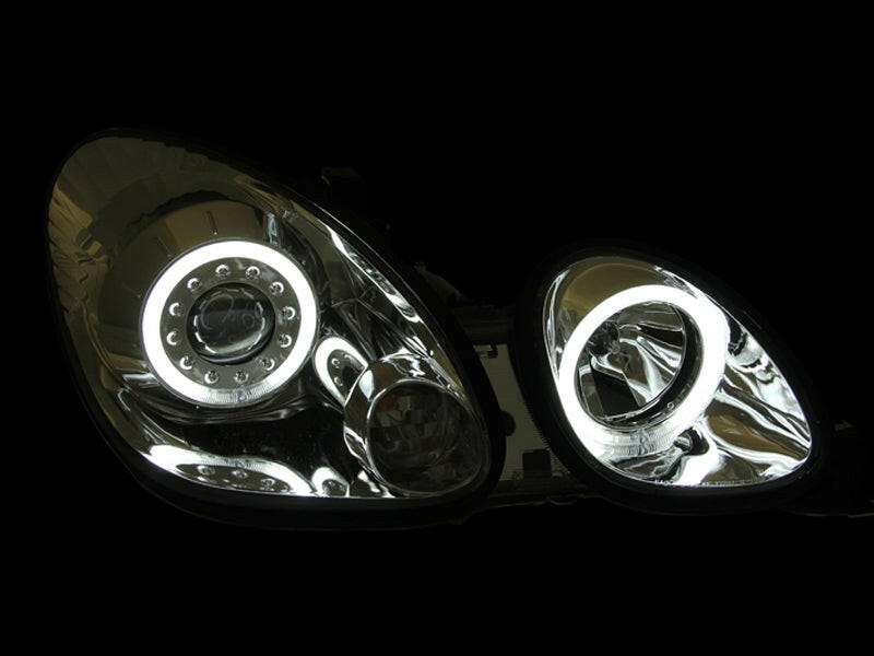 ANZO 1998-2005 Lexus Gs300 Projector Headlights w/ Halo Chrome Headlights ANZO