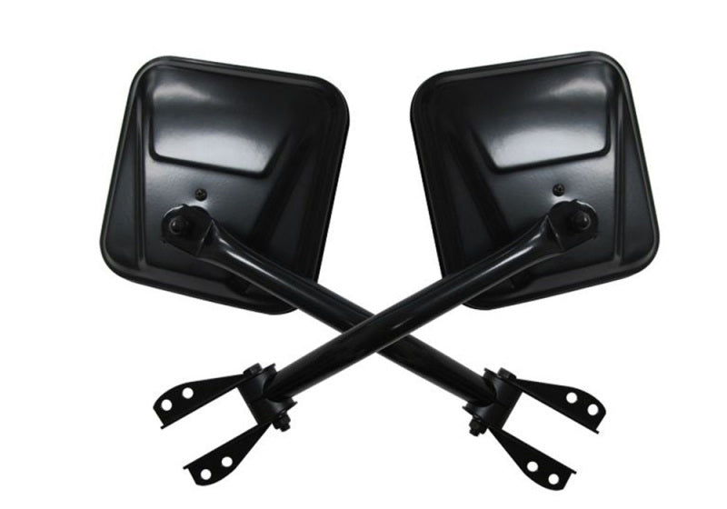 Rampage 1955-1983 Jeep CJ5 Side Mirrors - Black Side Mirrors Rampage